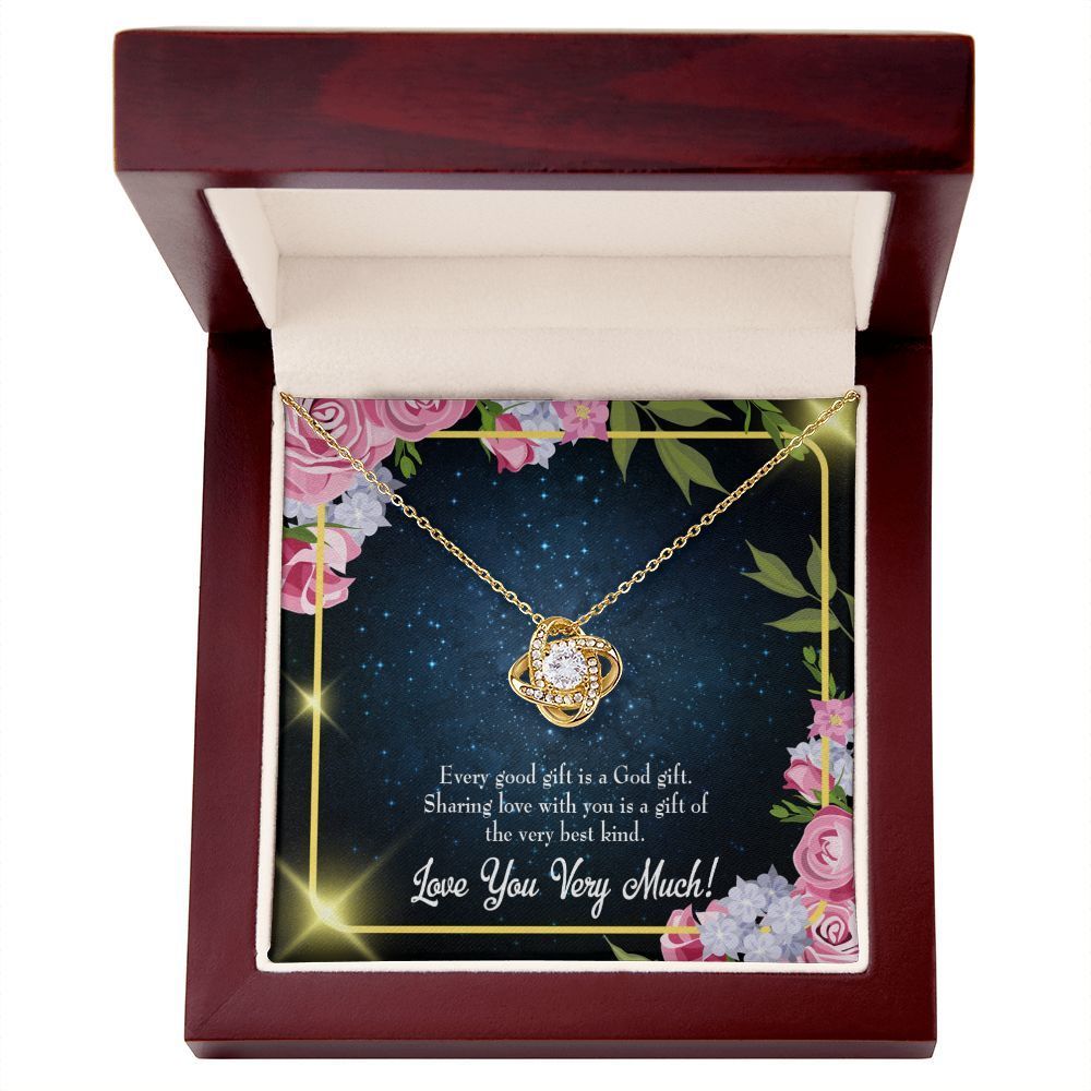 To My Wife Every Good Infinity Knot Necklace Message Card 90$